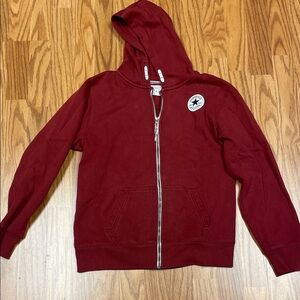 Converse All Star Red Full Zip Up Hoodie